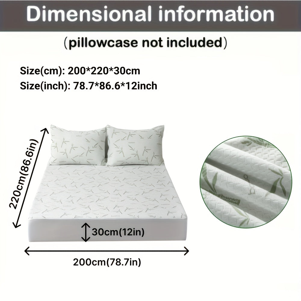 Bamboo Fiber Bed Topper with Deep Pocket Fit Ventilated Jersey Knit Layer for Temperature Control Twin Full Queen King All Season Sleep Surf