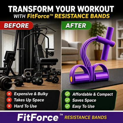 Pedal Resistance Band Set of 2 Full Body Toning