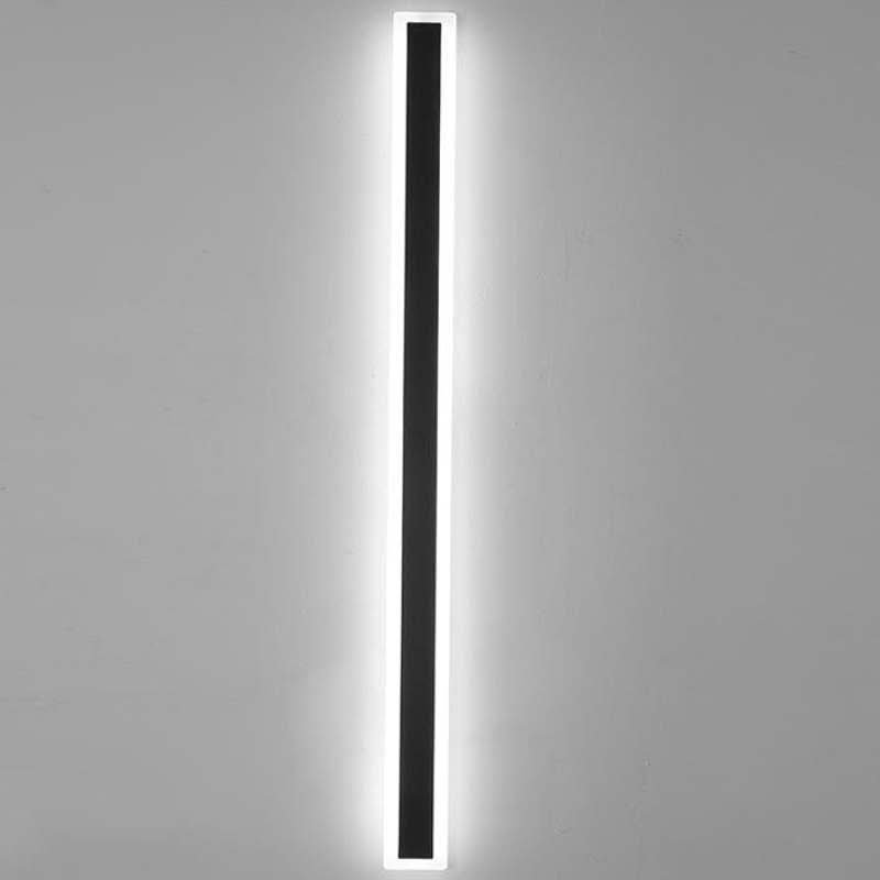 LED Outdoor Wall Light Modern Minimalist for Garden Patio Balcony Waterproof Black Metal Sconce with Motion Sensor & Dimmable