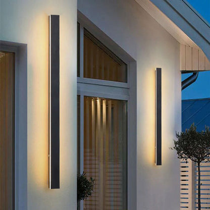 Linear LED Outdoor Sconce 79 Inch Waterproof Metal Wall Light for Patio Garden Facade Pathway Modern Exterior Minimalist Architecture Fixtur