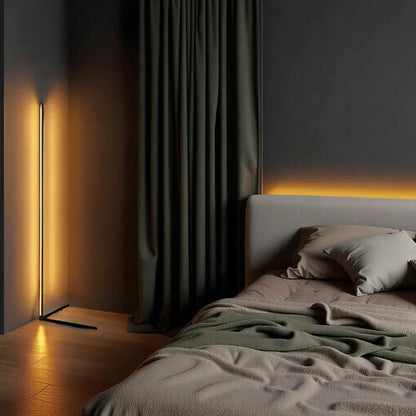 Modern RGB LED Floor Lamp with Remote | Adjustable Warm White & Color Changing Standing Light for Living Room Corner & Home Ambiance | 24W