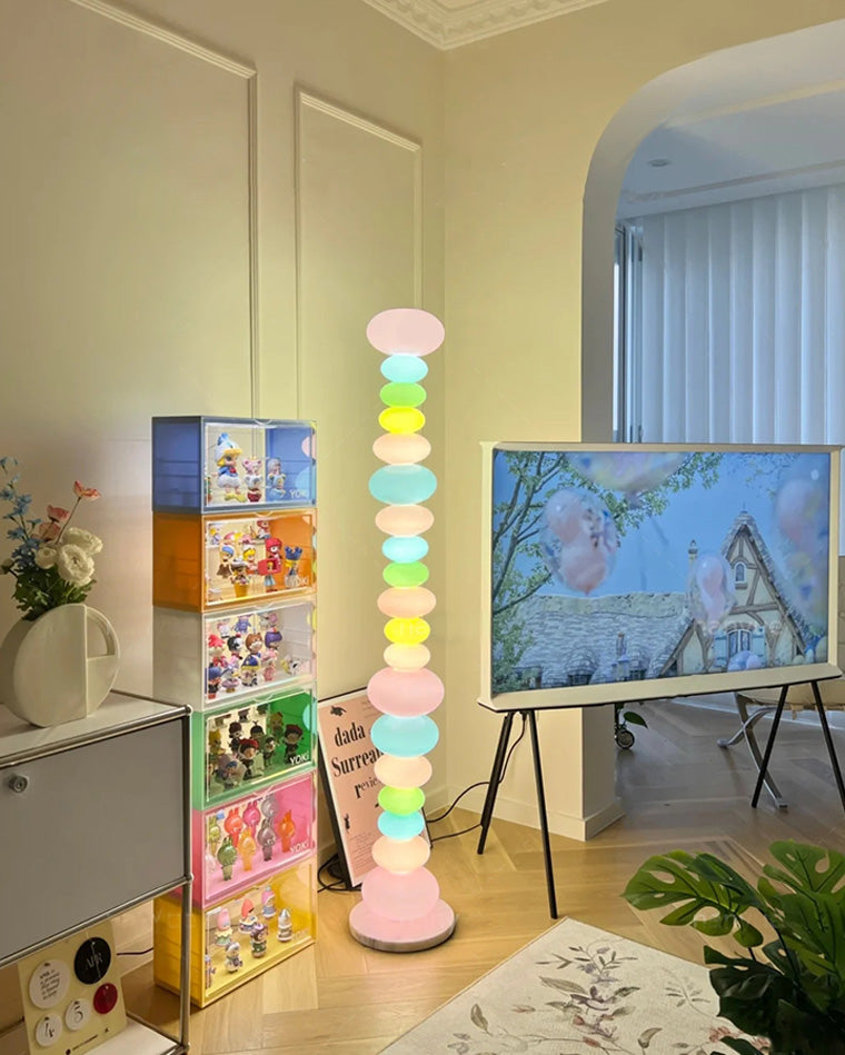 Translucent Acrylic Tower Light 63 Inches Tall Modern Statement Piece for Bedrooms Lounges Hallways Offices