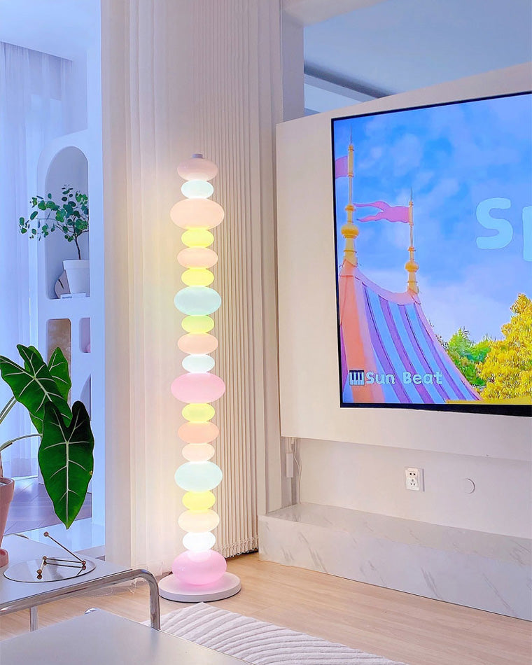 Translucent Acrylic Tower Light 63 Inches Tall Modern Statement Piece for Bedrooms Lounges Hallways Offices