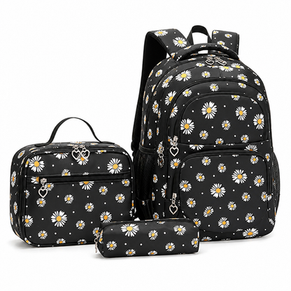 Lightweight Large-Capacity Daisy Backpack (Set of 3)