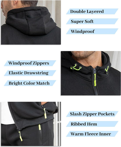 Men's Athletic Two-Piece Jogger Set with Pullover and Pants – Lightweight Breathable Tracksuit for Training, Gym & Casual Lounge Wear