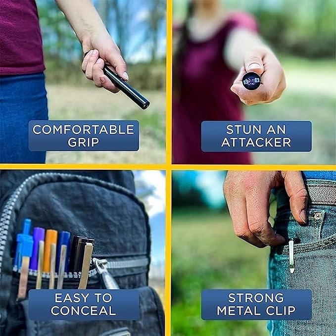 USB Rechargeable Personal Safety Device Disguised as Writing Instrument for Self-Defense Pocket Carry