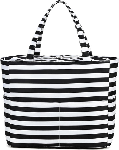 Coastal Escape | Extra Large Waterproof Beach Tote Bag with Wet Compartment | Stylish Carry-On for Weekend Getaways