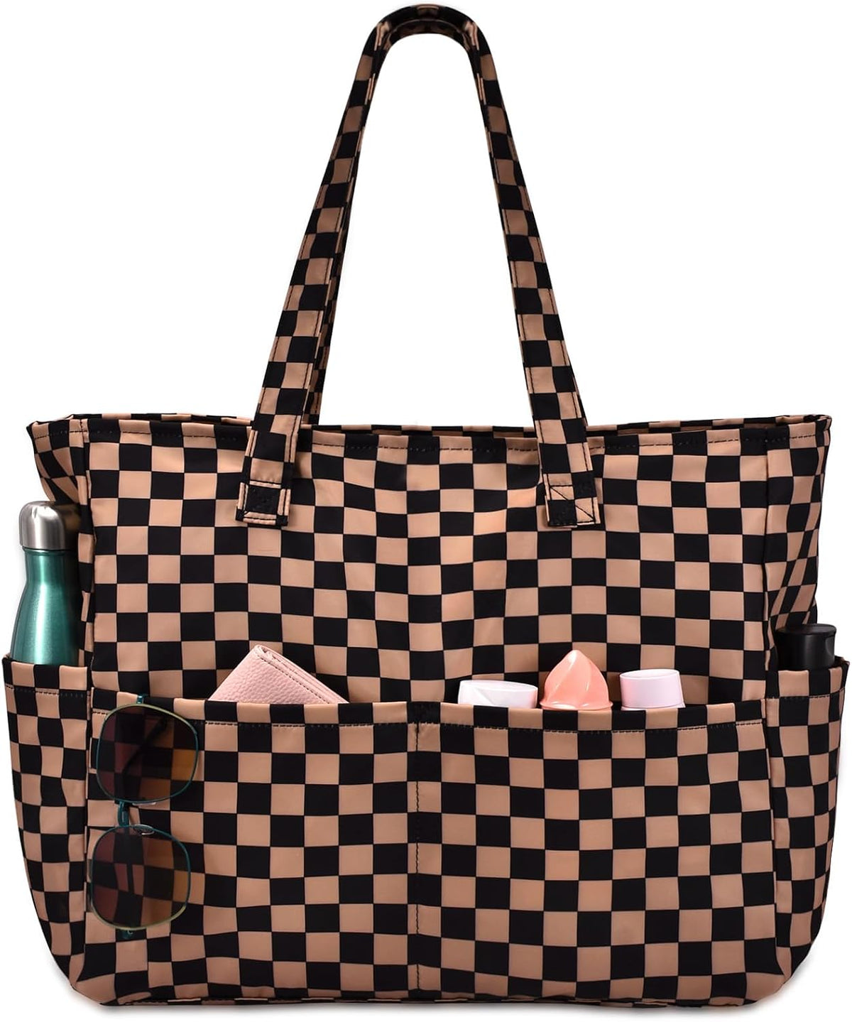 Ortekor Large Waterproof Beach Tote Bag with Zipper | Sandproof Design for Travel & Vacation Essentials