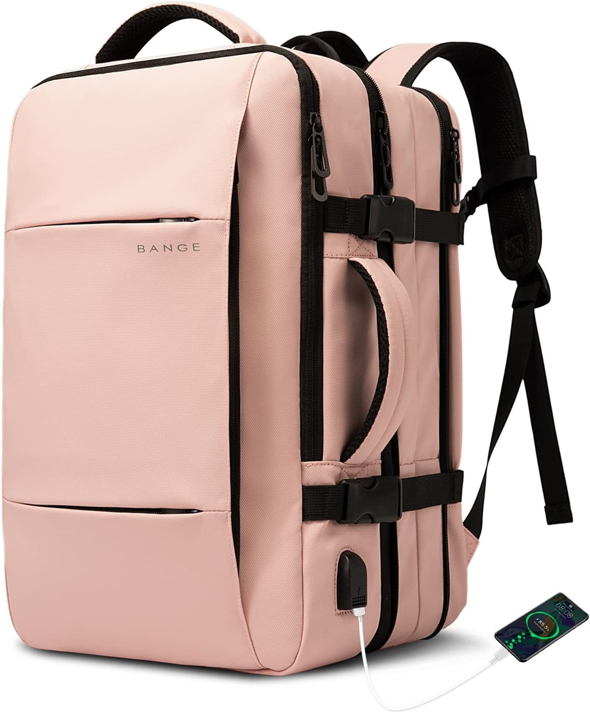 Convertible Carry-On Backpack with Laptop Compartment | Water-Resistant Travel Bag with Duffle Mode | Fits 17-Inch Laptop | Security Pocket