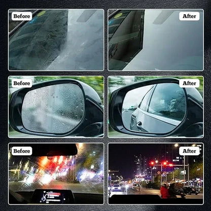 Windshield Cleaning Tool for Fog & Streak Removal – Hydrophobic Glass Coating Brush with Sponge Applicator for Car Windows & Mirrors