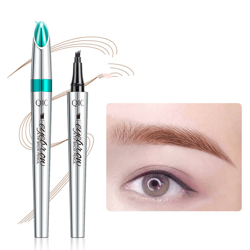 Four-Prong Precision Brow Defining Pencil with Long-Lasting 36-Hour Wear for Natural Hair-Like Strokes and Fuller Arches