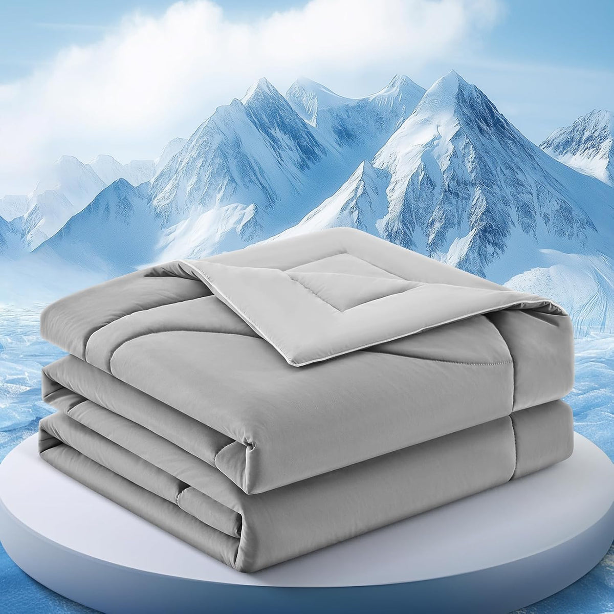 Cooling Comforter | Double-Sided Cooling Blanket for Hot Sleepers | Breathable Ice Fabric for Ultimate Comfort