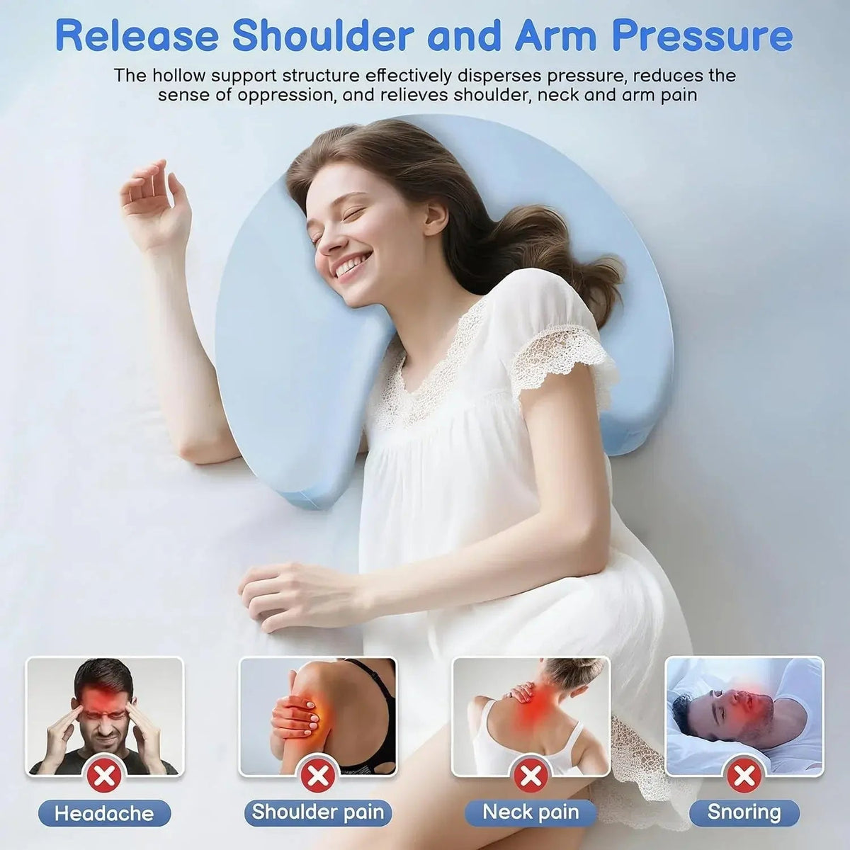 Ortekor Comfort Haven | Backrest Pillow with Arms for Ultimate Support | Plush Design for Reading and Relaxing