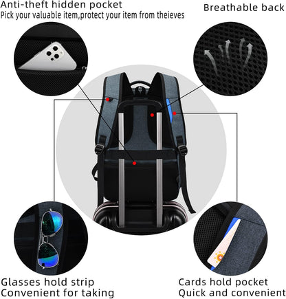 Tech-Ready Laptop Backpack with Charging Port, Anti-Theft Pocket & Multi-Day Compartments for Commute & Travel