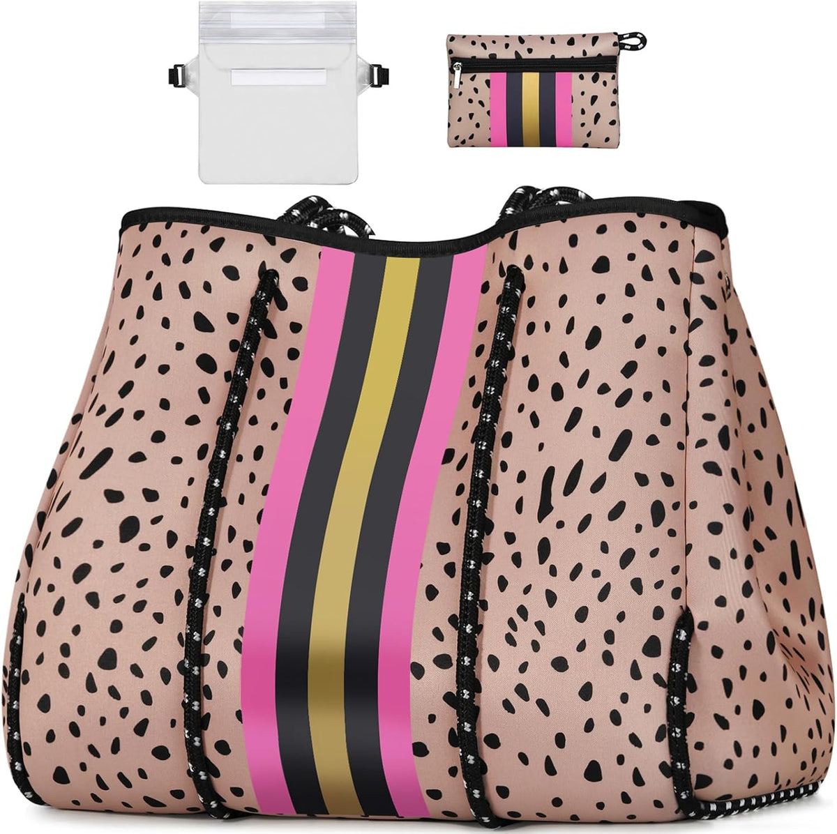 Ortekor beach Tote Bag | Large Beach Bag with Inner Pocket for Easy Organization