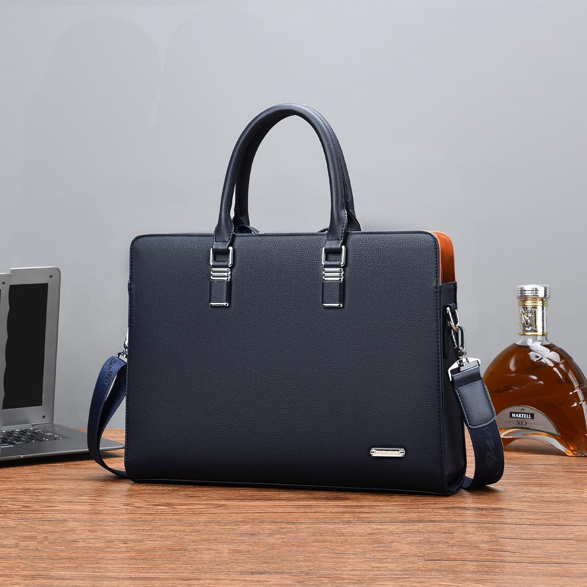 Executive Leather Laptop Bag 15.6-Inch for Work Travel School Office Business Men Women Professionals