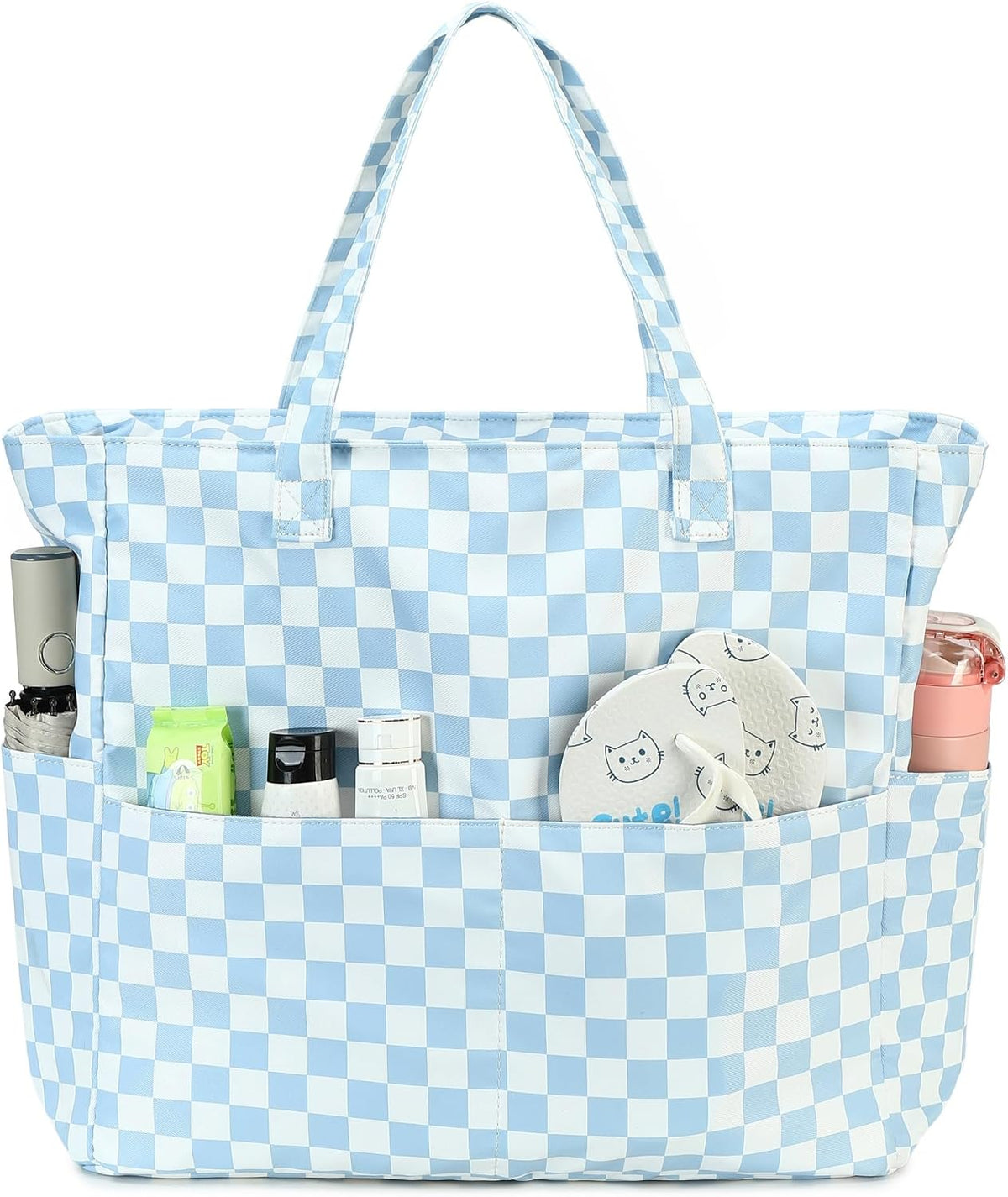 Coastal Escape | Extra Large Waterproof Beach Tote Bag with Wet Compartment | Stylish Carry-On for Weekend Getaways