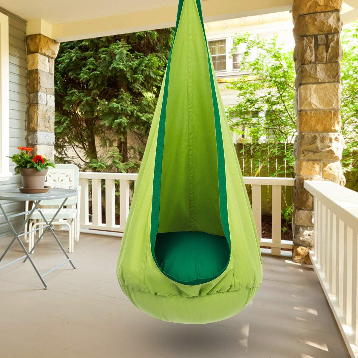 Hanging Pod Chair for Kids and Adults – Cozy Fabric Swing Seat for Indoor and Outdoor Relaxation, Reading Nook