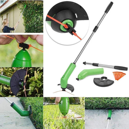 Cordless Handheld Grass Edger Trimmer with Telescoping Handle for Garden Edges, Fence Lines & Tight Corners | Battery-Powered Lightweight De