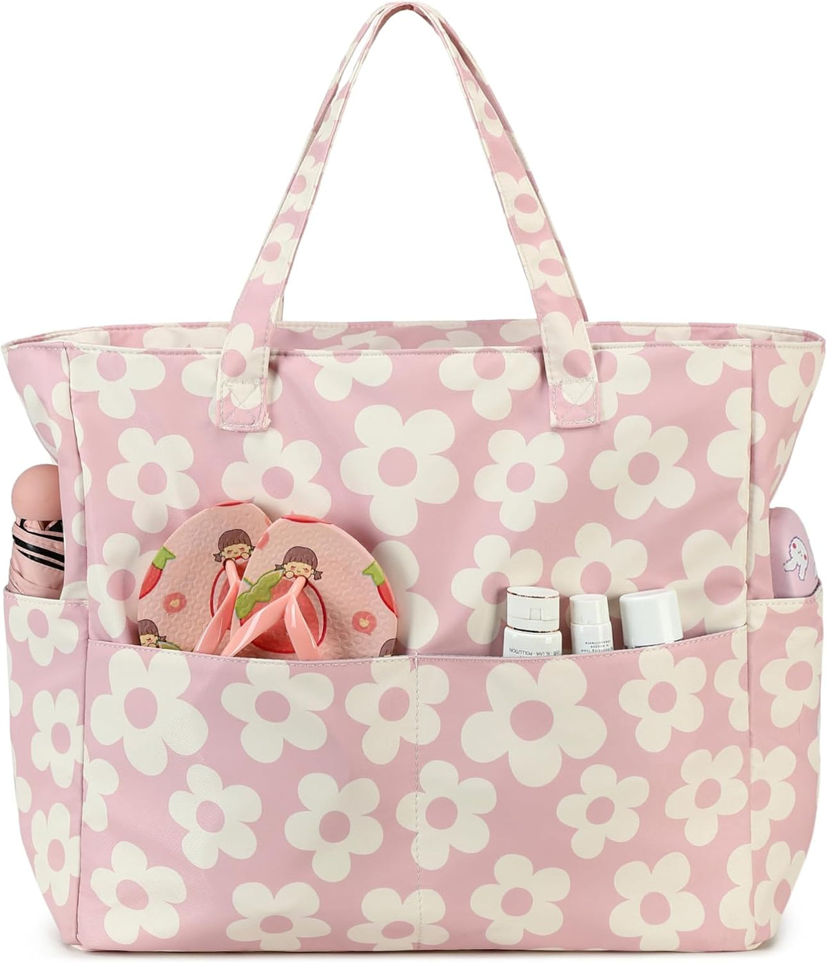 Coastal Escape | Extra Large Waterproof Beach Tote Bag with Wet Compartment | Stylish Carry-On for Weekend Getaways
