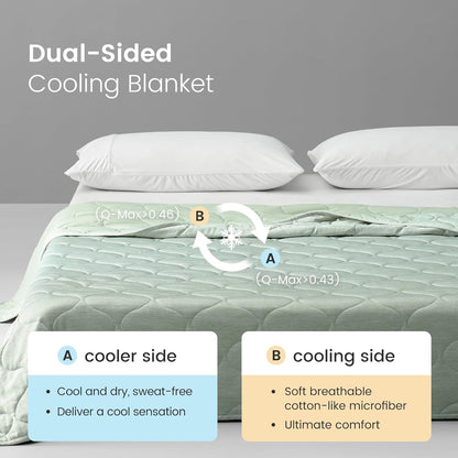 Ortekor Cozy | Cooling Dual-Sided Blanket for Hot Sleepers with Soft Breathable Fabric | Lightweight Throw for Comfortable Sleep