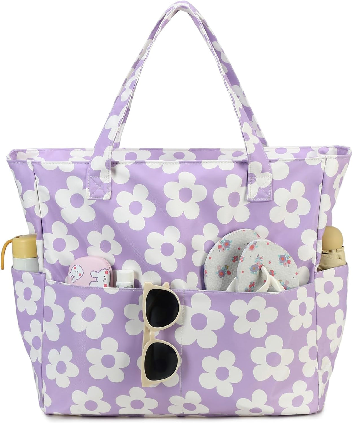 Coastal Escape | Extra Large Waterproof Beach Tote Bag with Wet Compartment | Stylish Carry-On for Weekend Getaways