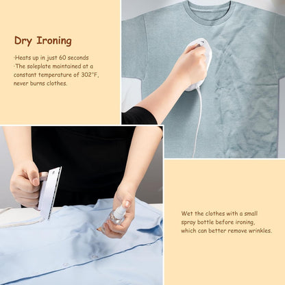 Compact Travel Iron | Dual Voltage Lightweight Design with Rapid Heat