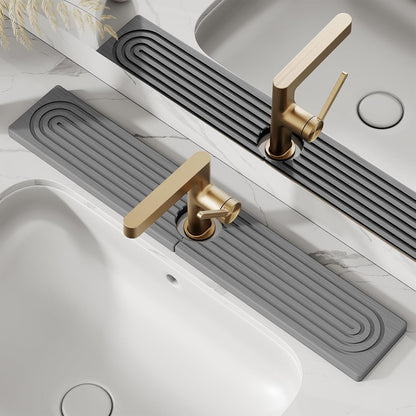 Diatomite Kitchen Sink Mat 23.6 in Fast-Drying Water-Absorbent Counter Protector for Modern Faucet Area Splashguard Drip Tray