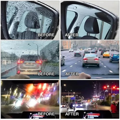 Windshield Cleaning Tool for Fog & Streak Removal – Hydrophobic Glass Coating Brush with Sponge Applicator for Car Windows & Mirrors