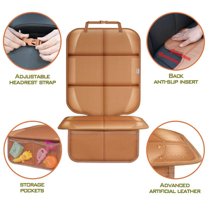 Ortekor Child / Pet Car Seat Protector | Durable Waterproof Cover with Non-Slip Backing | Easy Clean for Ultimate Protection