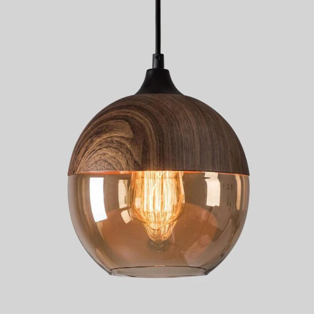Hanging Ceiling Fixture with Smoked Glass Shade 10 Inch Adjustable Height E27 Socket for Dining Room Kitchen Island Modern Farmhouse Breakfa