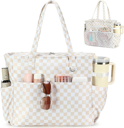 Coastal Escape | Extra Large Waterproof Beach Tote Bag with Wet Compartment | Stylish Carry-On for Weekend Getaways