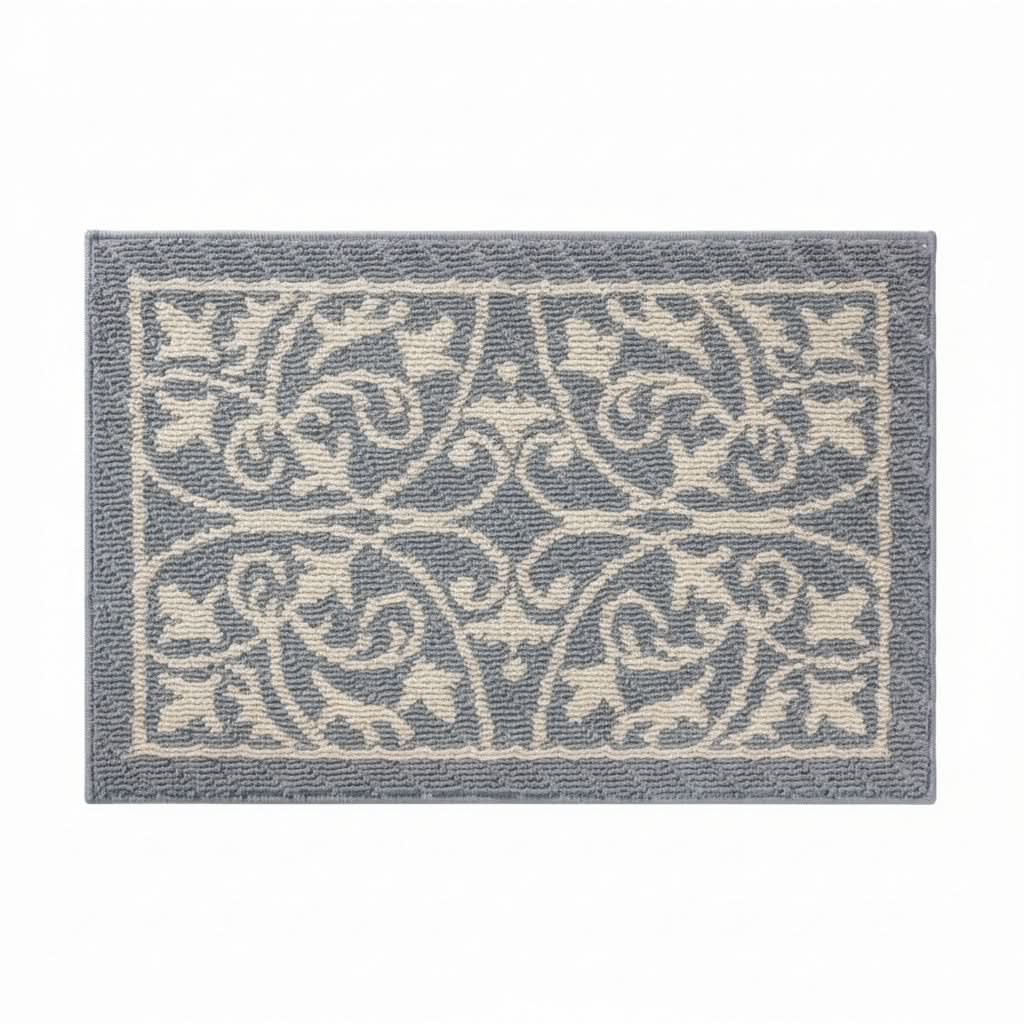 Entryway Mat with Non-Slip Rubber Backing – Low Profile Door Mat for Indoor Use – Traps Dirt & Moisture – Machine Washable