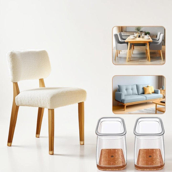 Chair Leg Floor Protectors 24-Pack for Square Legs 0.5-0.75 inch | Felt Pads Furniture Glides Noise Reduction Hardwood Laminate Tile Protect