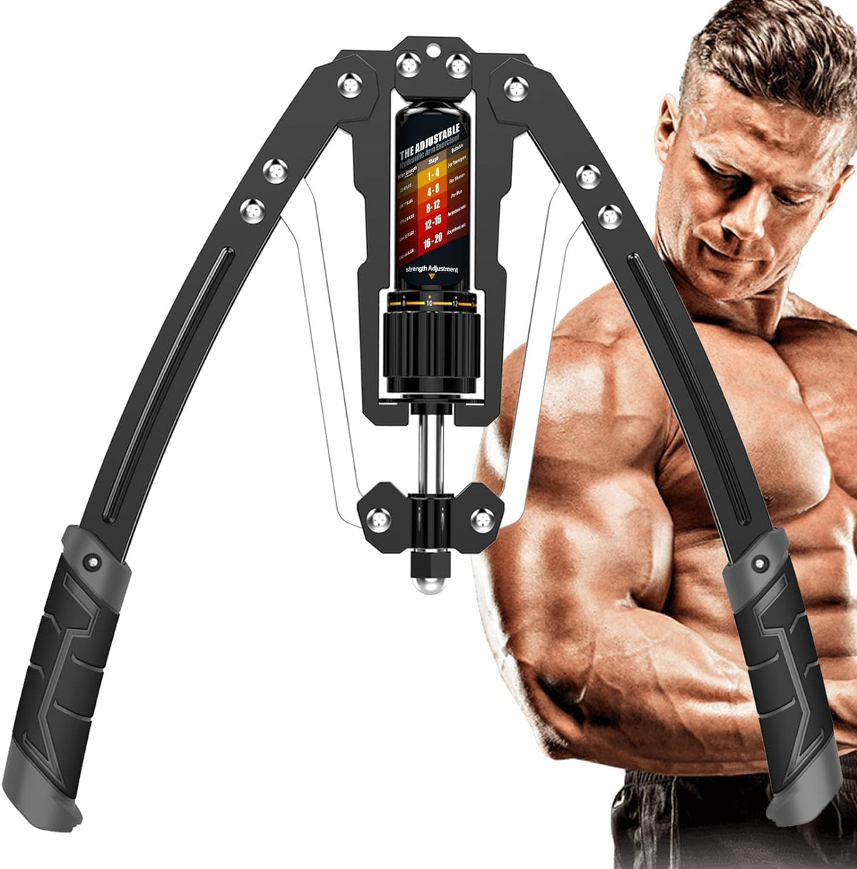 Shoulder Exerciser, Chest Exerciser with Hydraulic Resistance, Arm Exerciser, Strength Training Equipment for Home Gym