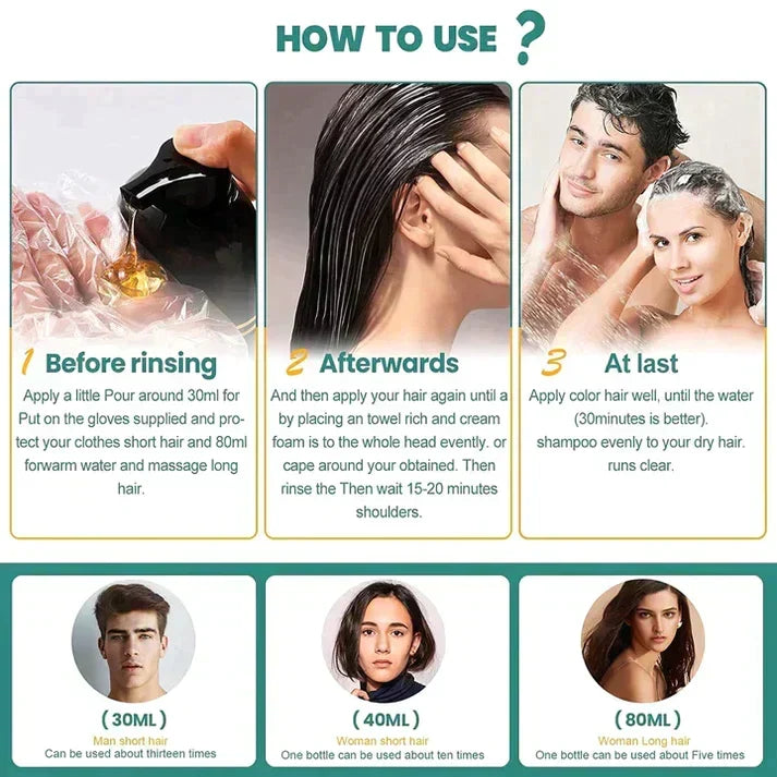 Herb-Infused Gray Coverage Shampoo – Natural Color Deposit, Gentle Daily Use, Ammonia-Free Formula