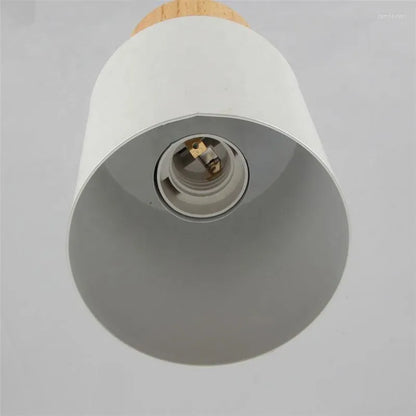 Industrial Metal & Wood Pendant Light – Single Bulb Hanging Fixture for Kitchen Island, Dining Room & Entryway – Adjustable Cord Ceiling