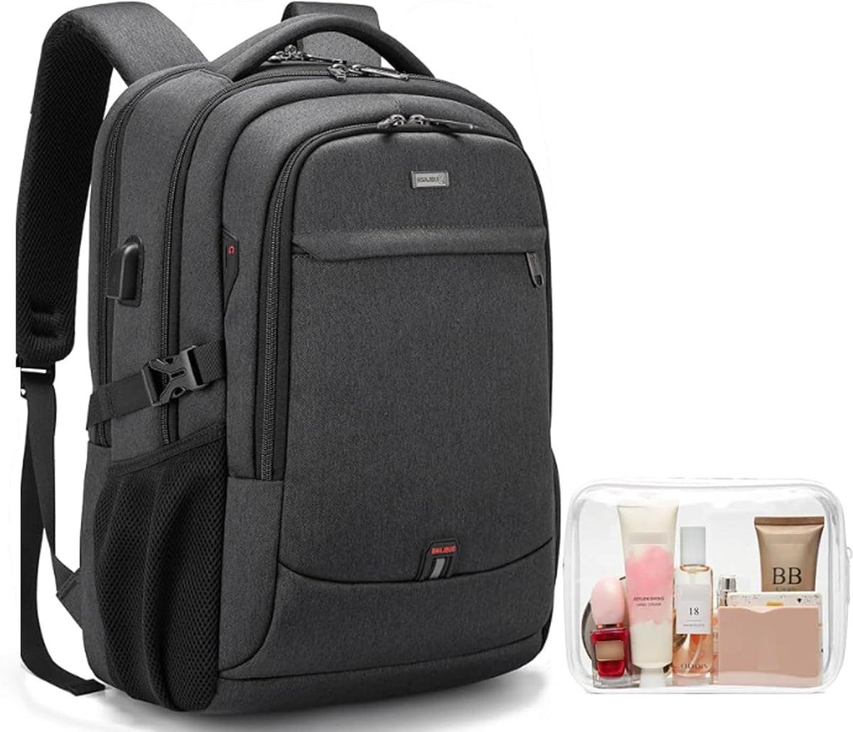 Travel Backpack with USB Charging Port for Laptops up to 17 Inches | Water-Resistant Daypack with Anti-Theft Pocket for Business Work School