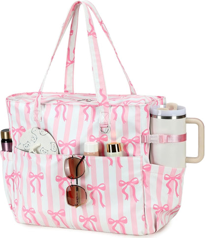 Coastal Escape | Extra Large Waterproof Beach Tote Bag with Wet Compartment | Stylish Carry-On for Weekend Getaways