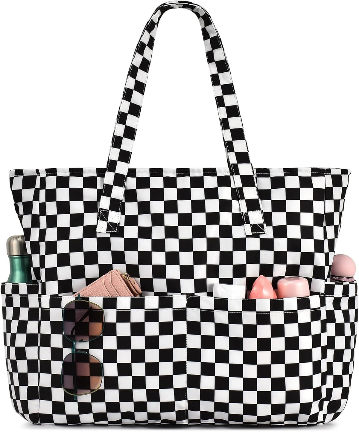 Ortekor Large Waterproof Beach Tote Bag with Zipper | Sandproof Design for Travel & Vacation Essentials