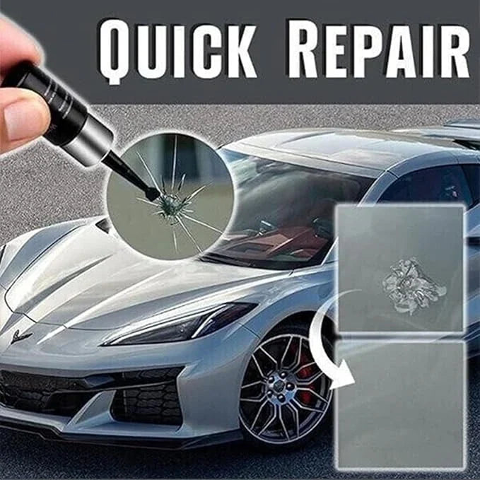Windshield Crack Repair Kit DIY Auto Glass Chip Fix Tool for Car Window Home Clear Resin Adhesive System