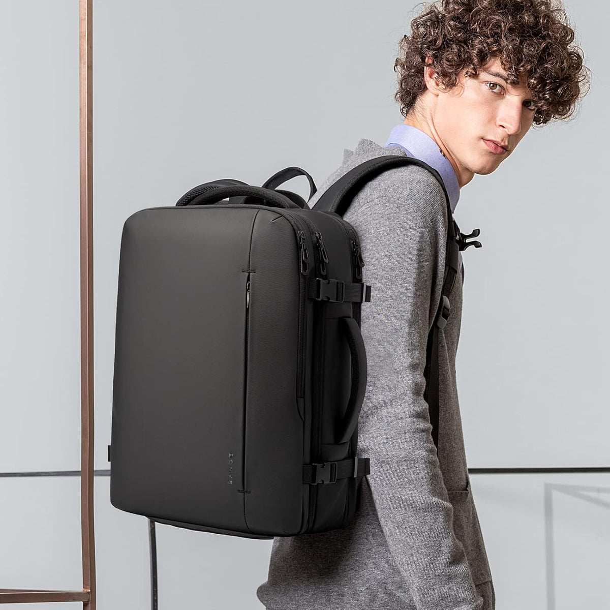 Convertible Carry-On Backpack with Laptop Compartment | Water-Resistant Travel Bag with Duffle Mode | Fits 17-Inch Laptop | Security Pocket
