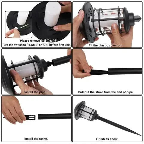 PATIOFLAME – Solar Torch Lamps for Driveways & Courtyard Paths