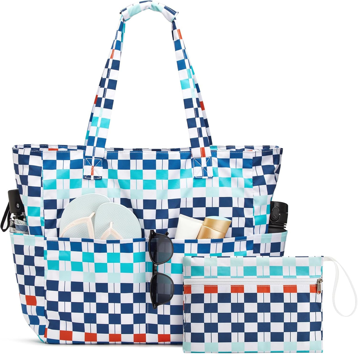 Ultimate Beach Tote Bag | Waterproof & Sandproof Large Bag with Zipper | Foldable Design for Easy Travel and Storage