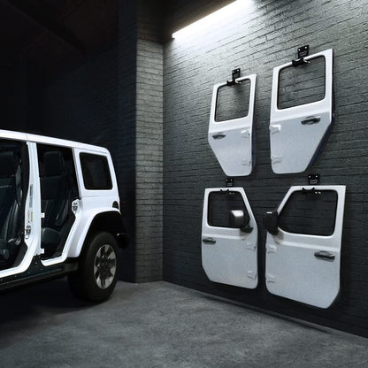 Removable Storage Rack for Off-Road Vehicle Doors - Wall-Mounted Hangers