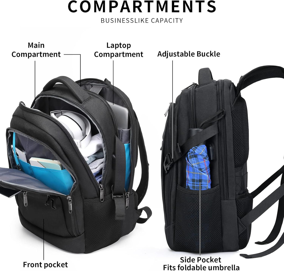 Tech-Ready Laptop Backpack with Charging Port, Anti-Theft Pocket & Multi-Day Compartments for Commute & Travel