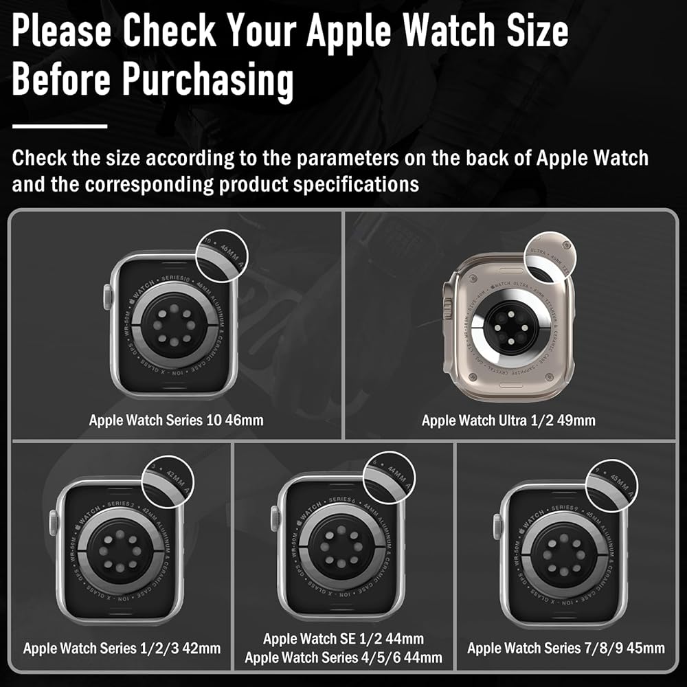 Metal Band & Screen Armor Bundle for Apple Watch – Adjustable Link Bracelet with Protective Bumper Case
