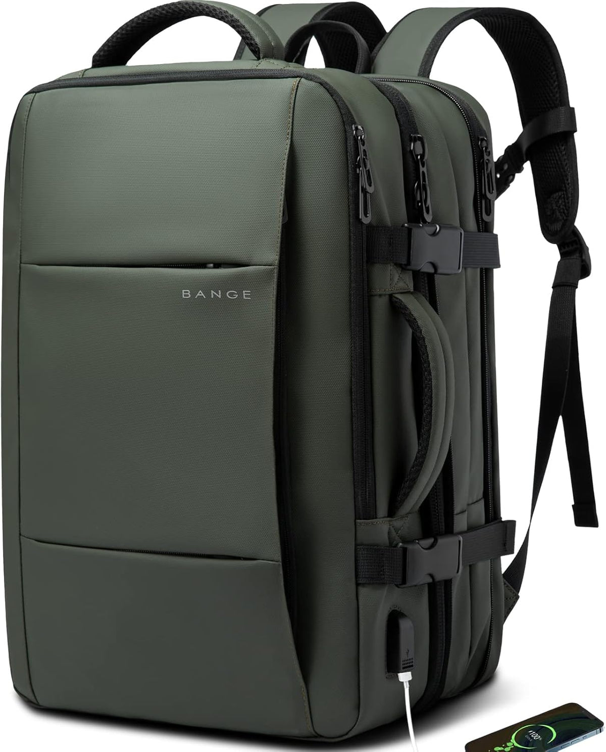 Convertible Carry-On Backpack with Laptop Compartment | Water-Resistant Travel Bag with Duffle Mode | Fits 17-Inch Laptop | Security Pocket