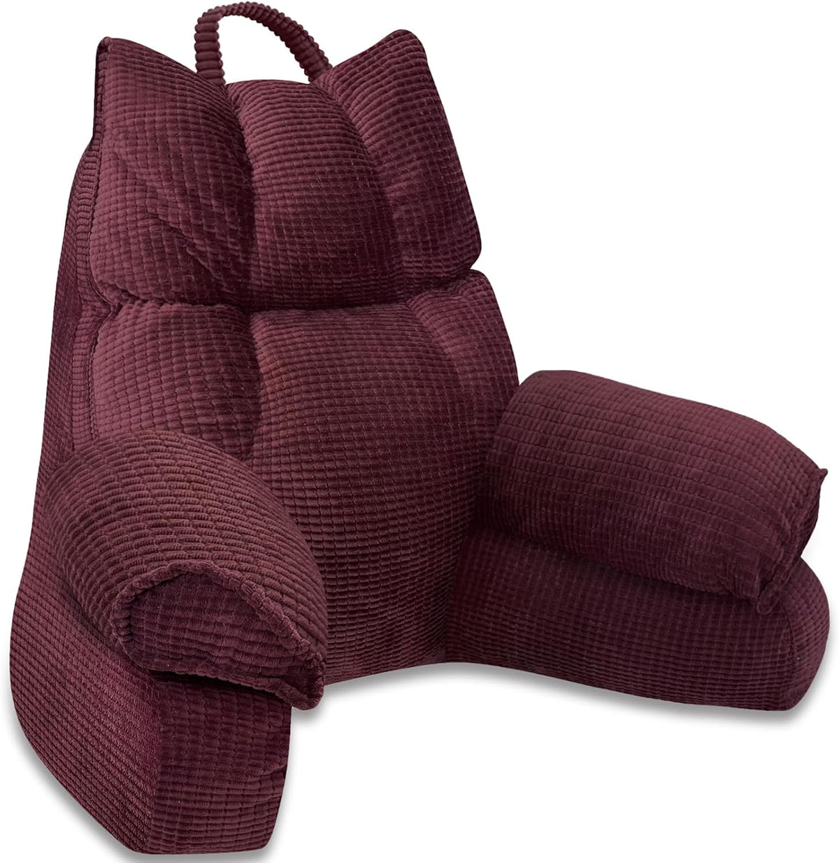 Cozy Reading Pillow with High Arm Rests & Supportive Memory Foam | Perfect Back Support for Relaxing, Reading & Gaming in Bed