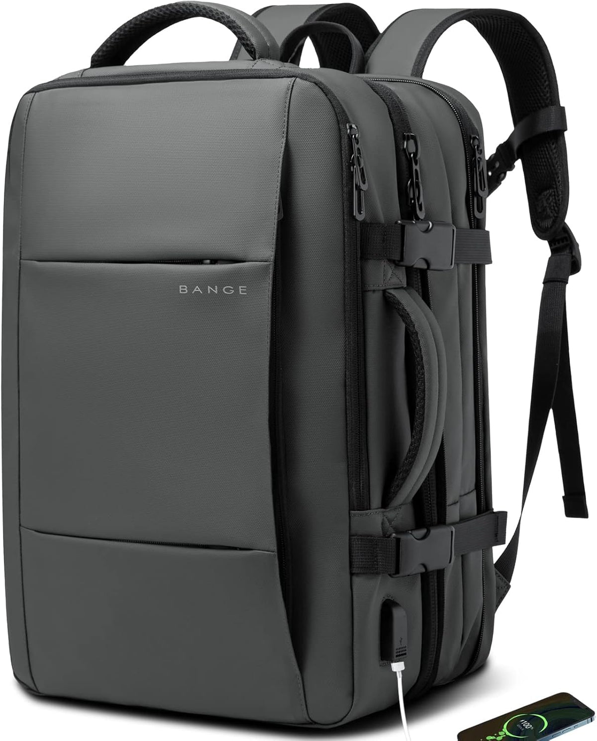 Convertible Carry-On Backpack with Laptop Compartment | Water-Resistant Travel Bag with Duffle Mode | Fits 17-Inch Laptop | Security Pocket